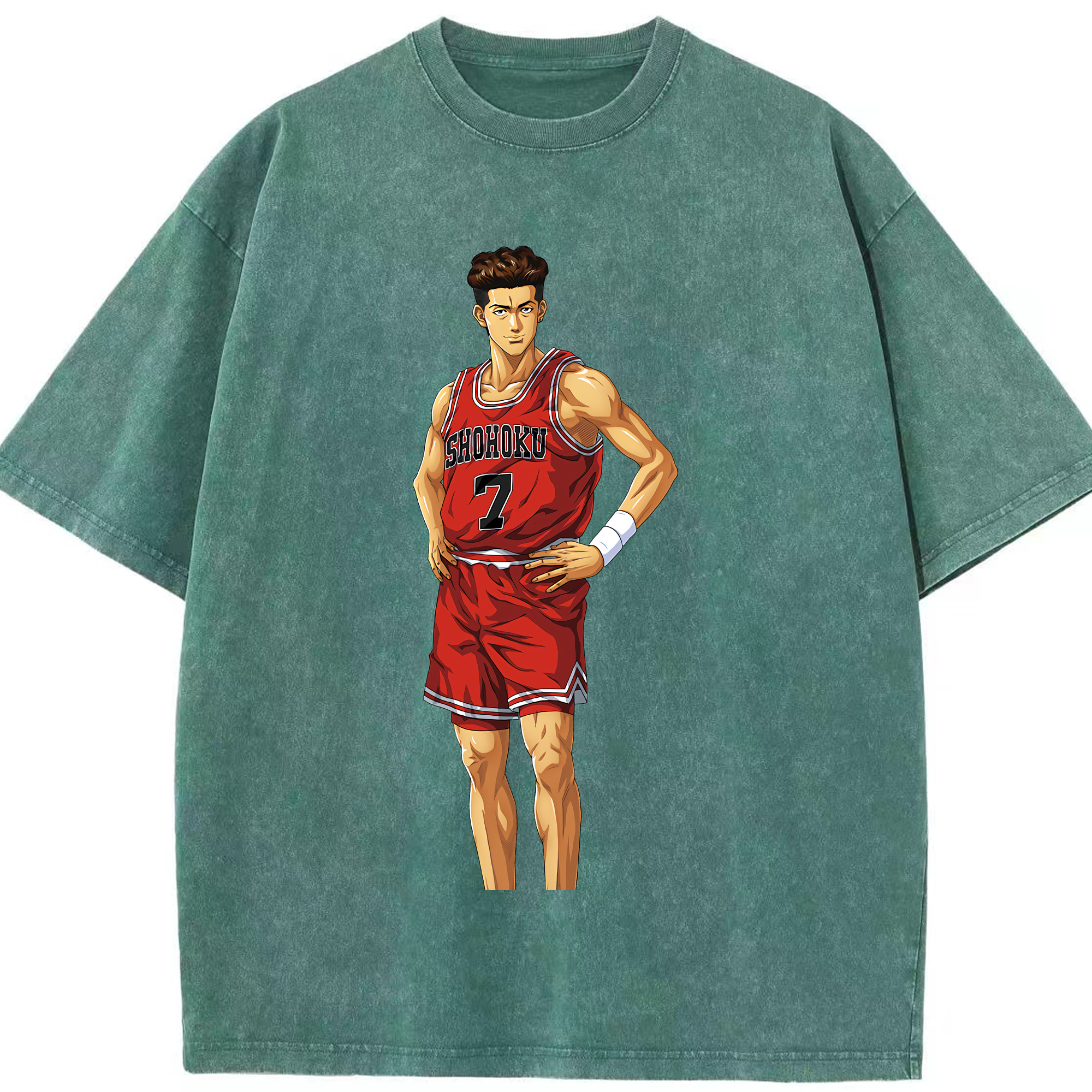 （画像用） SLAM DUNK／スラムダンク 綿100% ヴィンテージ風 半袖Tシャツ（フロントプリント）